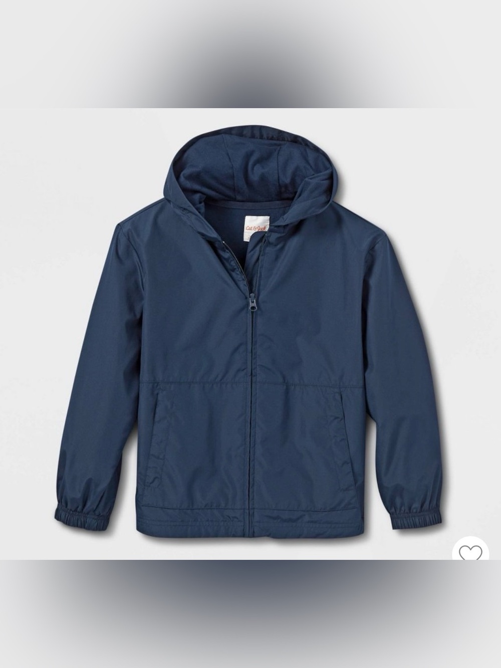 Size XL(14) Cat & Jack Navy Hooded Rain Jacket for Kids
